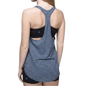 LULULEMON ATHLETICA 105 F Singlet Tank Top in Heathered Hawk Blue Size 6